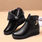 Damen Modische Stiefeletten mit Fleece-Futter und elegantem Schnallen-Detail R&B