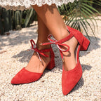 Damen elegante Ankle Boots mit schickem Schleifen-Detail R&B