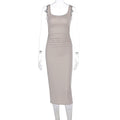Damen Figurbetontes Midi-Kleid mit raffinierten Raffungselementen R&B