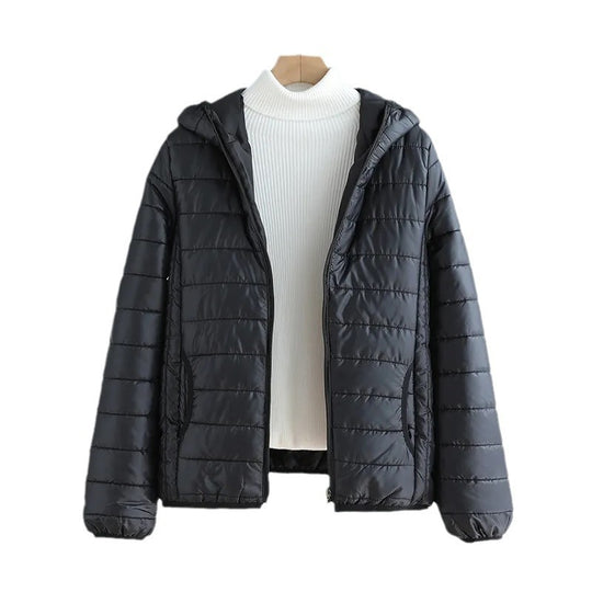 Damen gesteppte Übergangsjacke mit praktischen Taschen und Kapuze R&B