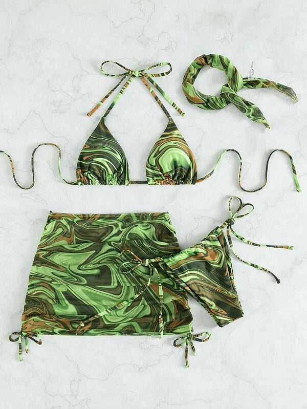 Damen Bikini-Set mit verspieltem Schnitt und modischen Akzenten R&B