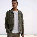 Herren leichte Jacke im lässigen Stil mit großzügigen Taschen R&B