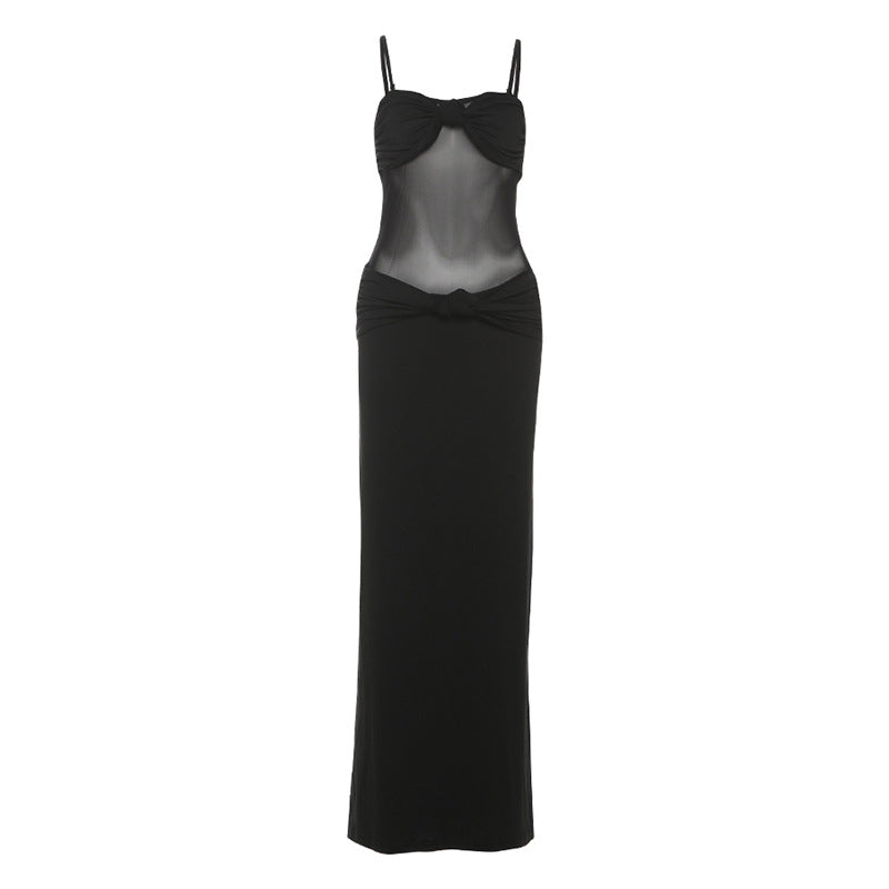 Damen Maxi Strandkleid mit raffiniertem Bustier-Design und elastischem Bund R&B