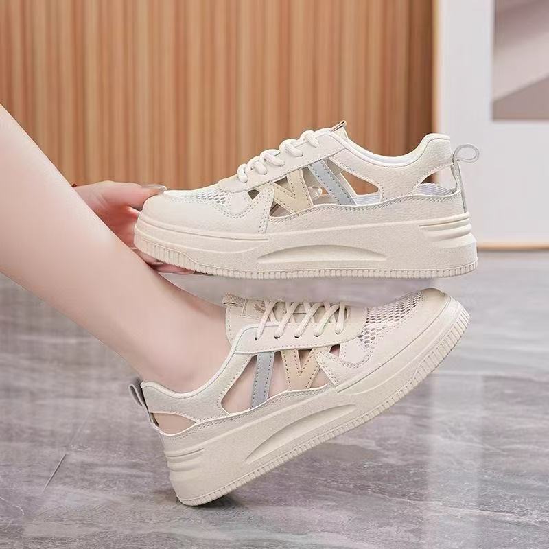 Damen Leichte Sportliche Sneakers mit atmungsaktiven Einsätzen