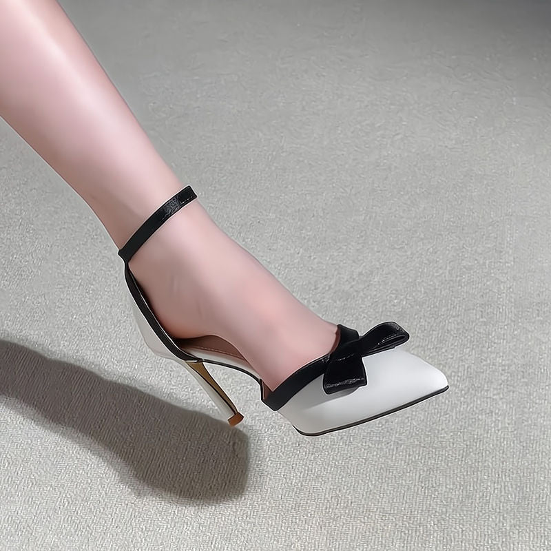 Damen elegante Slingback Pumps mit Schleifenakzent R&B