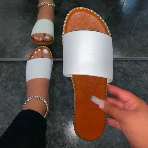 Damen Freizeit-Sandalen mit dekorativem Nietenrand R&B