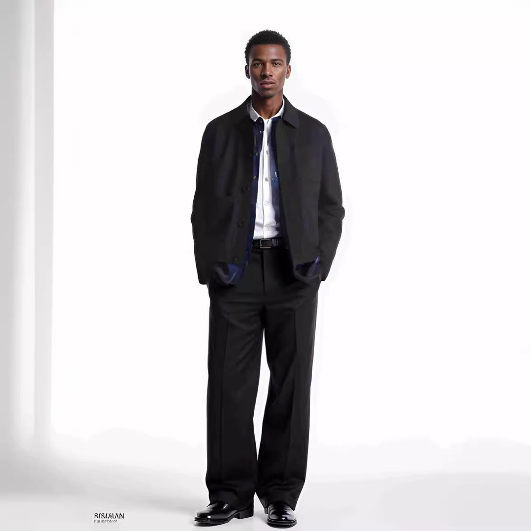 Herren leichte Utility-Jacke mit funktionalen Taschen und modernem Schnitt R&B