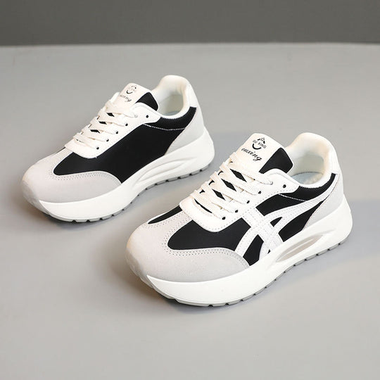 Damen Plattform-Sneaker mit atmungsaktiver Mesh-Oberfläche und stoßdämpfendem Sohlenprofil R&B
