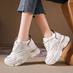 Damen Sportive Chunky Sneakers mit atmungsaktivem Obermaterial und rutschfester Sohle