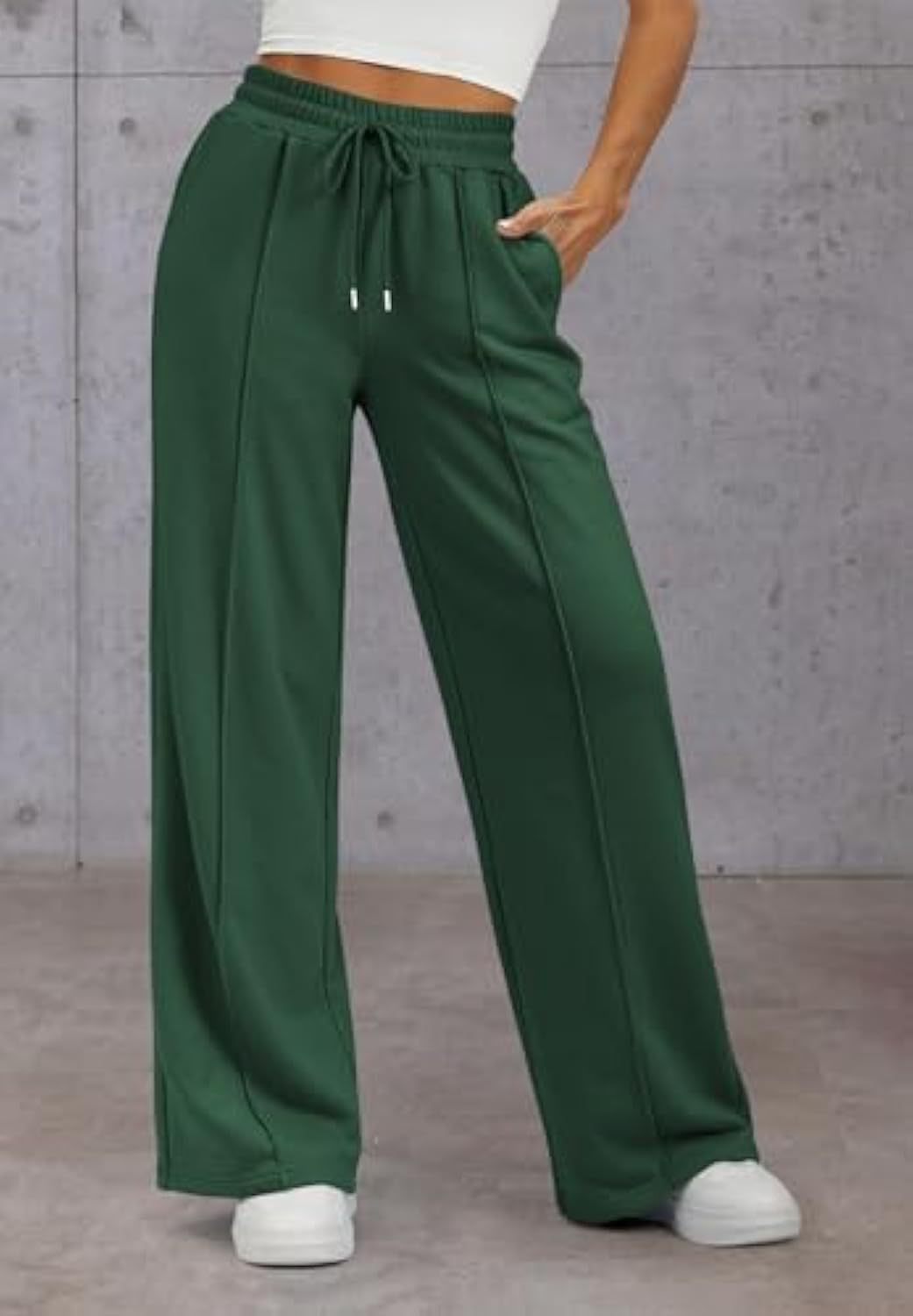 Damen Komfortable Weite Sweatpants mit elastischem Bund und praktischen Taschen R&B