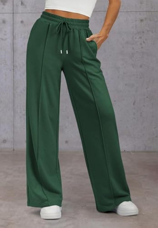 Damen Komfortable Weite Sweatpants mit elastischem Bund und praktischen Taschen R&B