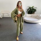 Damen lässiges 2-in-1 Set aus Hoody und weitem Hosen