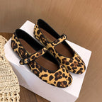 Damen Ballerinas mit verspieltem Leopardenmuster R&B