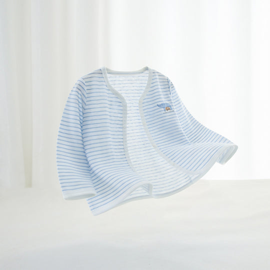 Unisex Nan Soft Organic Cotton Snap-Front Baby Cardigan mit besticktem Elefanten R&B