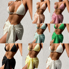 Damen Dreieck-Bikini mit elegantem Wickelrock R&B