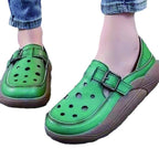 Damen Bequeme und modische Clogs mit verstellbarem Riemen und atmungsaktiver Sohle R&B