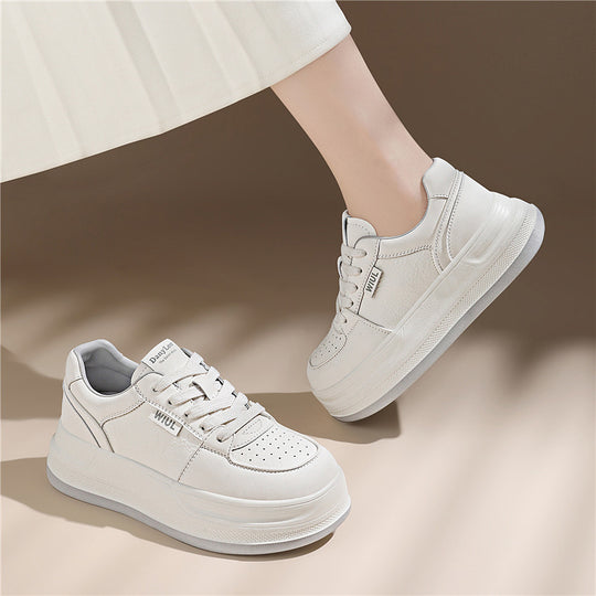 Damen Modische und komfortable Sneakers mit weicher Lederoberfläche R&B