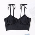 Damen Crop-Top Bikinioberteil mit verstellbaren Trägern und sportlichem Design R&B