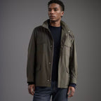 Herren praktische Übergangsjacke mit hohem Kragen und aufgesetzten Taschen R&B