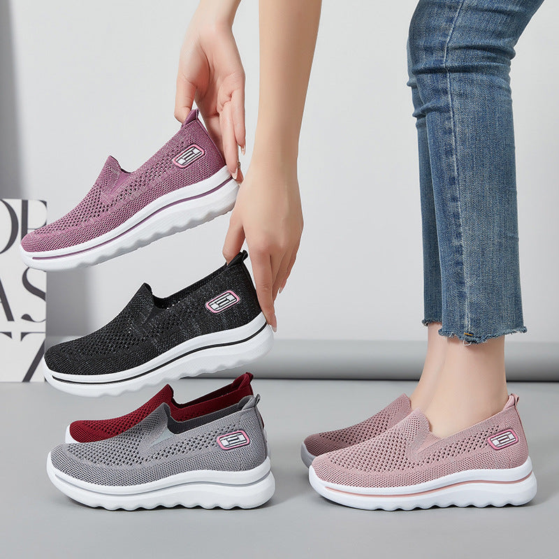 Damen Atmungsaktive Slip-On Sneakers mit komfortabeler Dämpfung