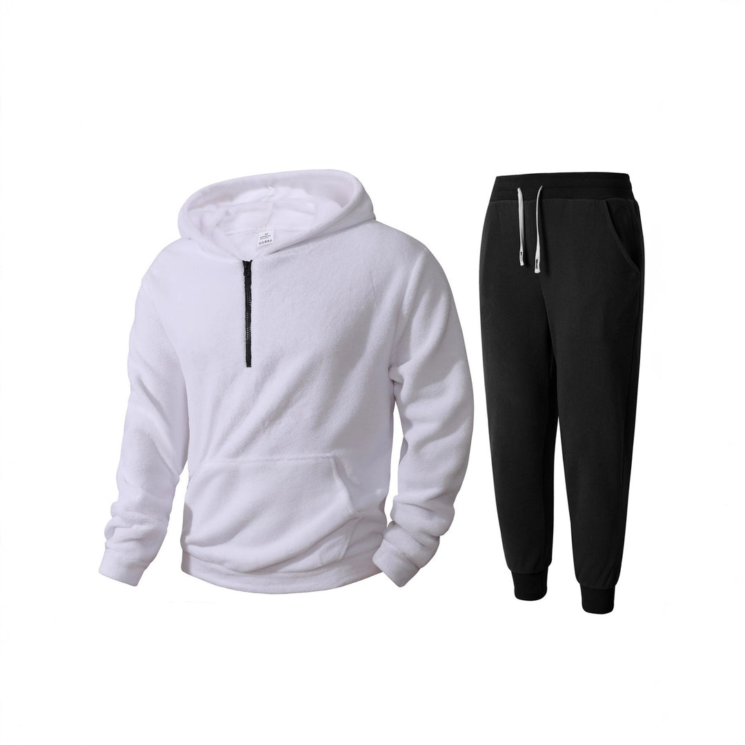 Herren kuscheliges Fleece-Hoodie und Jogginghose Set R&B