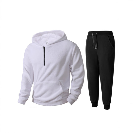 Herren kuscheliges Fleece-Hoodie und Jogginghose Set R&B