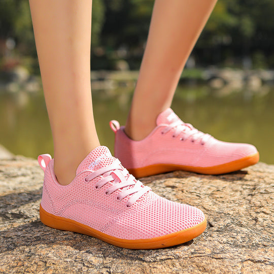 Damen nan federleichter Strick-Sneaker mit nahtlosem Maschenobermaterial, luftdurchlässiger Struktur und flexibler Mikrozellen-Laufsohle R&B