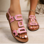 Damen elegante Sandalen mit modischen Schnallen R&B