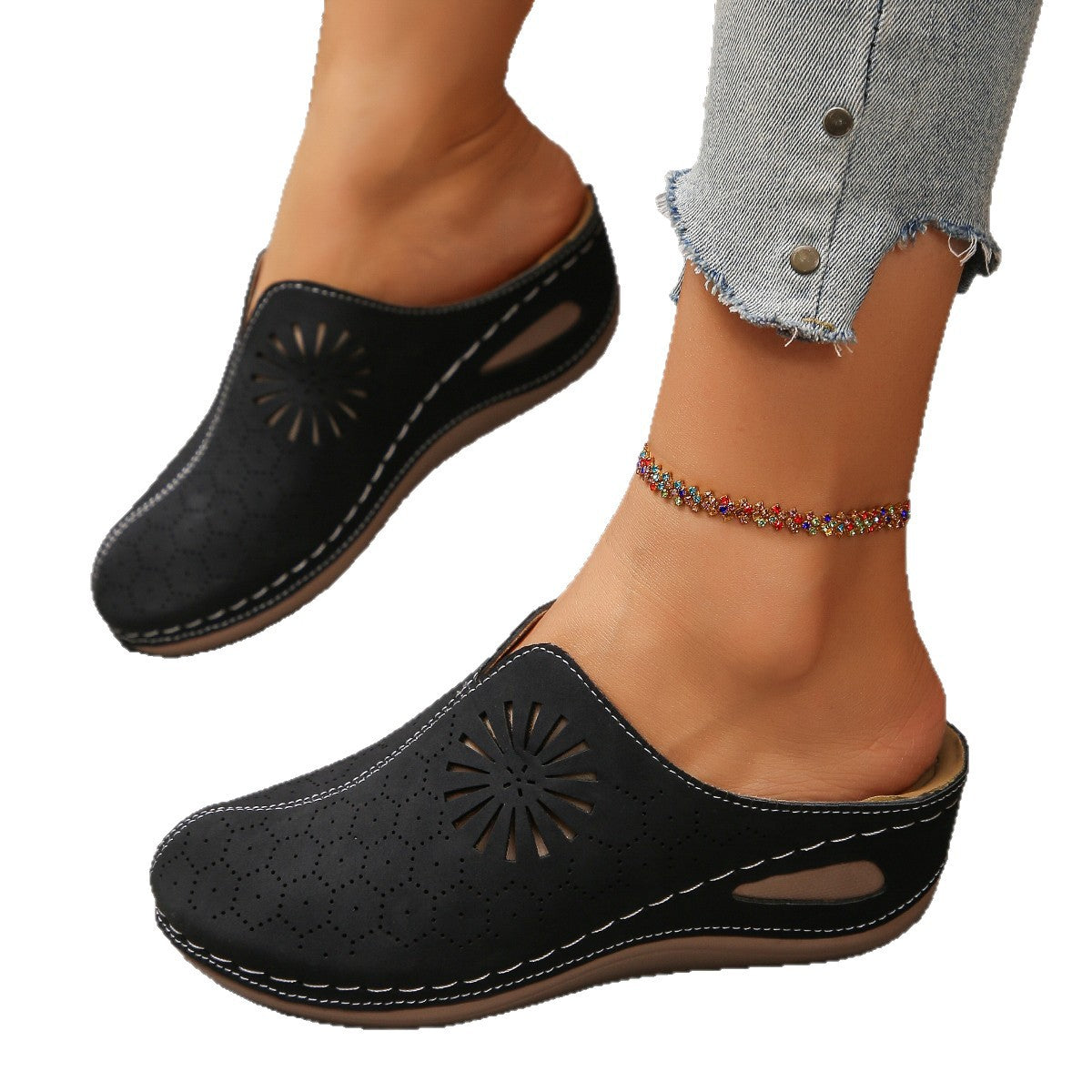 Damen Komfortable Clogs mit eleganter Durchlüftung R&B