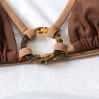 Damen Triangel-Bikini mit modischem Ringdetail R&B