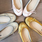 Damen Ballerinas aus satinierter Struktur mit dekorativem Schleifendetail R&B