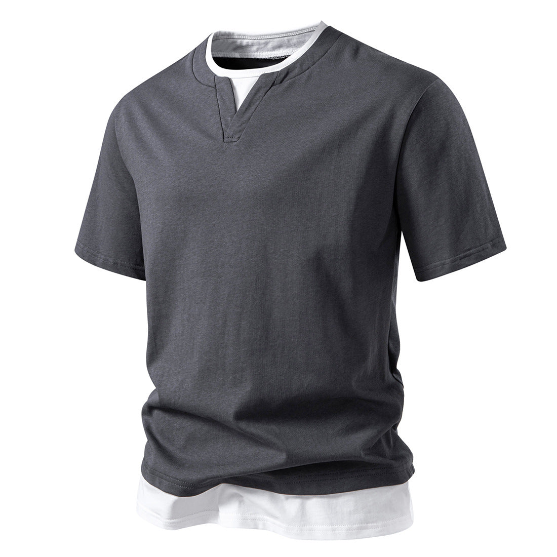 Herren V-Ausschnitt T-Shirt mit modernem Schnitt und lässigem Look