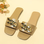 Damen Elegante Sandalen mit modischem Kettenakzent R&B