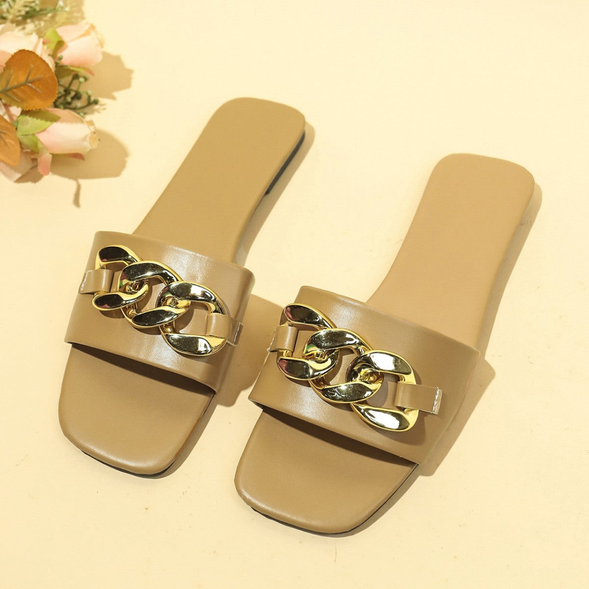 Damen Elegante Sandalen mit modischem Kettenakzent R&B