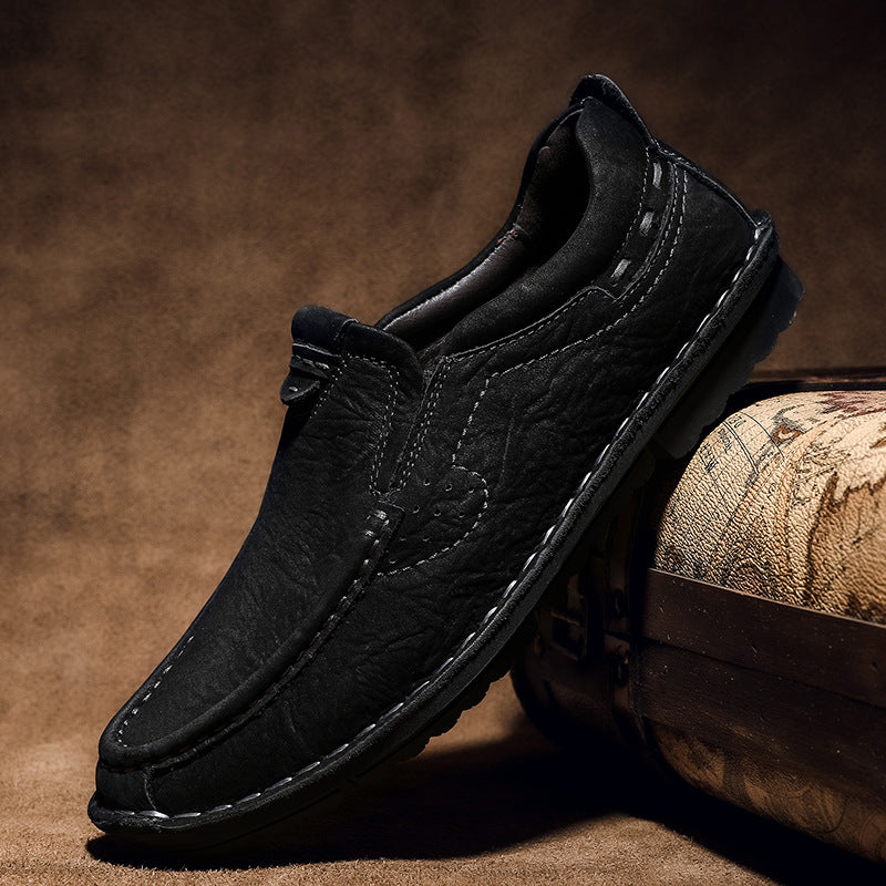 Herren elegante Slipper aus hochwertigem Leder mit weichem Innenfutter R&B