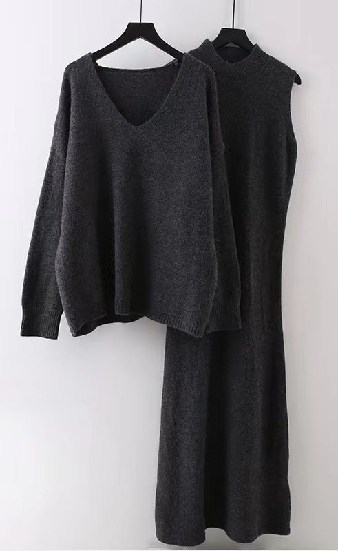 Damen Strickkleid mit Pullover im Set R&B