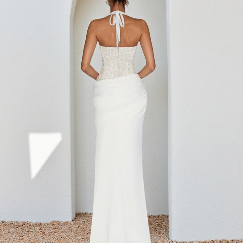 Damen Glamouröses Abendkleid mit funkelnden Pailletten und figurformendem Design