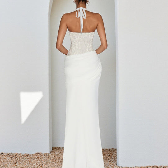 Damen Glamouröses Abendkleid mit funkelnden Pailletten und figurformendem Design R&B