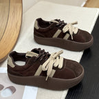Damen Sneakers mit dicker Profilsohle und weichem Wildleder-Obermaterial R&B