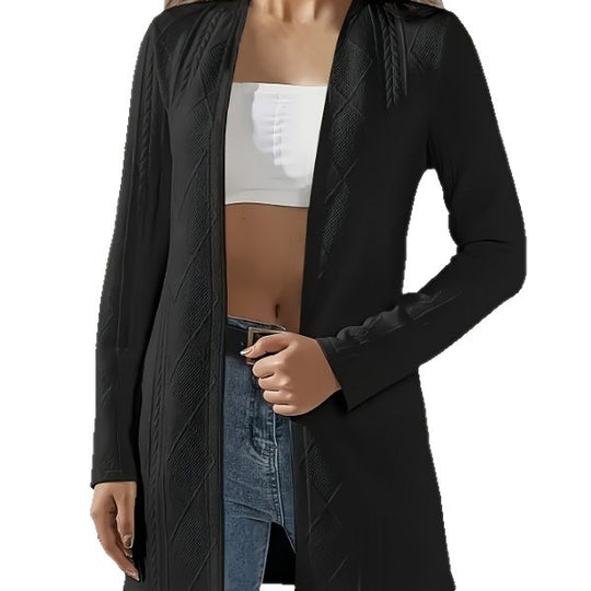 Damen leichte Strickjacke mit modernem Schnitt und dekorativen Details R&B