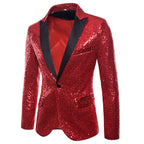 Herren Pailletten Formal Blazer R&B