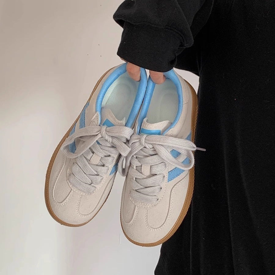 Damen Sneakers mit weichem Obermaterial und trendigen Farbakzenten