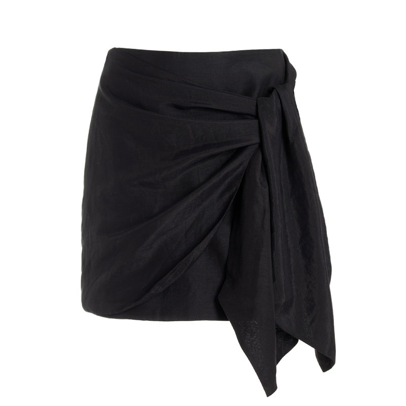 Damen elegantes Wickelkleid mit asymmetrischem Schnitt R&B