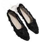 Damen elegante Ballerinas mit floralem Spitzen-Design R&B