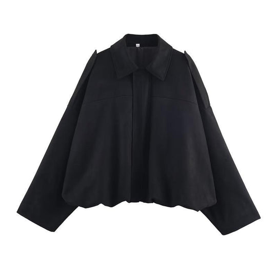 Damen Freizeitjacke im modischen Oversized-Design mit praktischen Taschen R&B