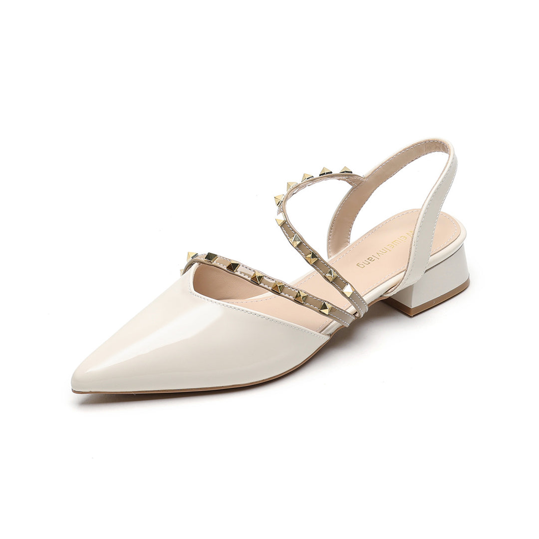 Damen elegante Slingbacks mit modischen Nieten R&B