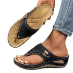 Damen Zehentrenner-Sandalen mit eleganter Perforation R&B