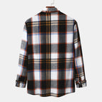 Herren Flanellhemd mit kariertem Muster und praktischen Taschen