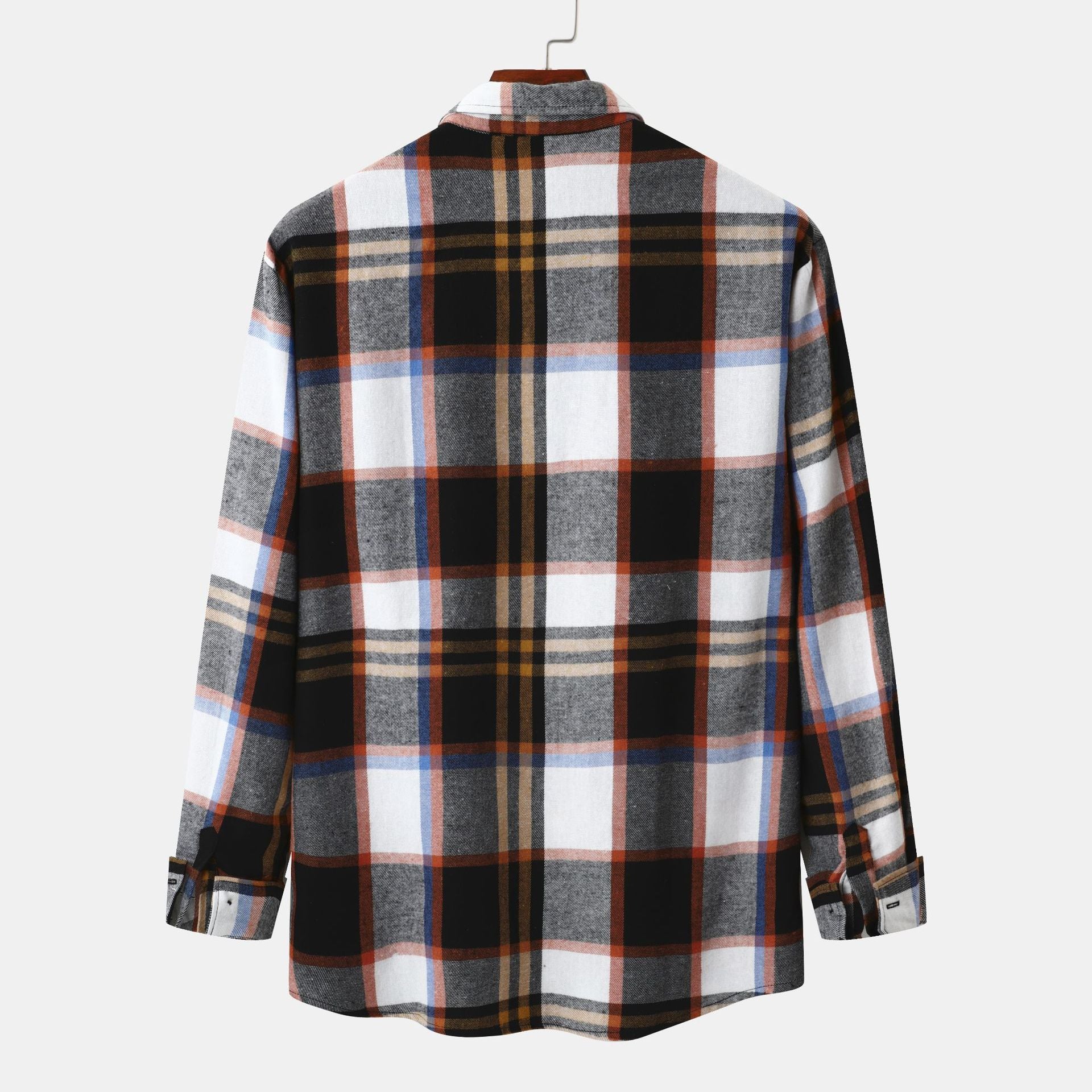Herren Flanellhemd mit kariertem Muster und praktischen Taschen
