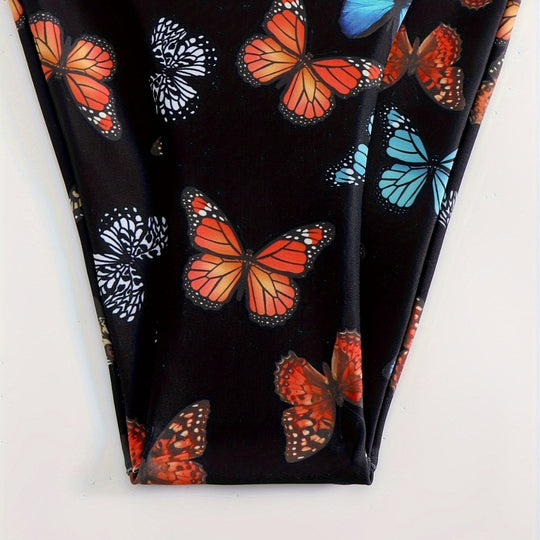Damen Triangel-Bikini mit einzigartigem Schmetterlingsmuster R&B